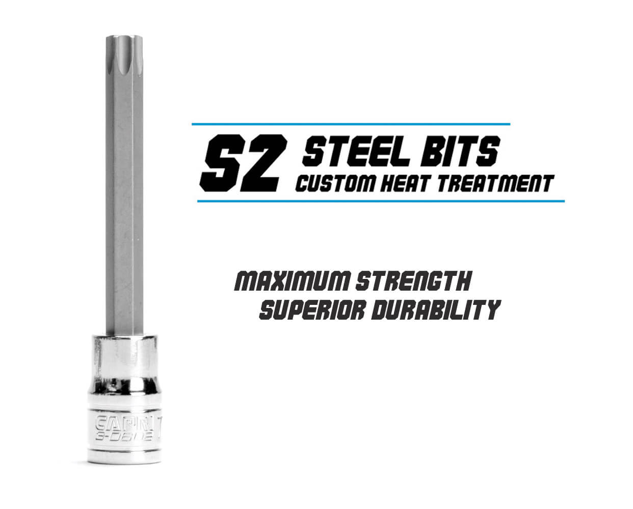 Long Star Bit Socket Set, 15-Piece, Socket Rail - Capri Tools