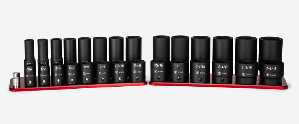 1/2" Dr. Impact Socket Set, Shallow and Deep Sockets