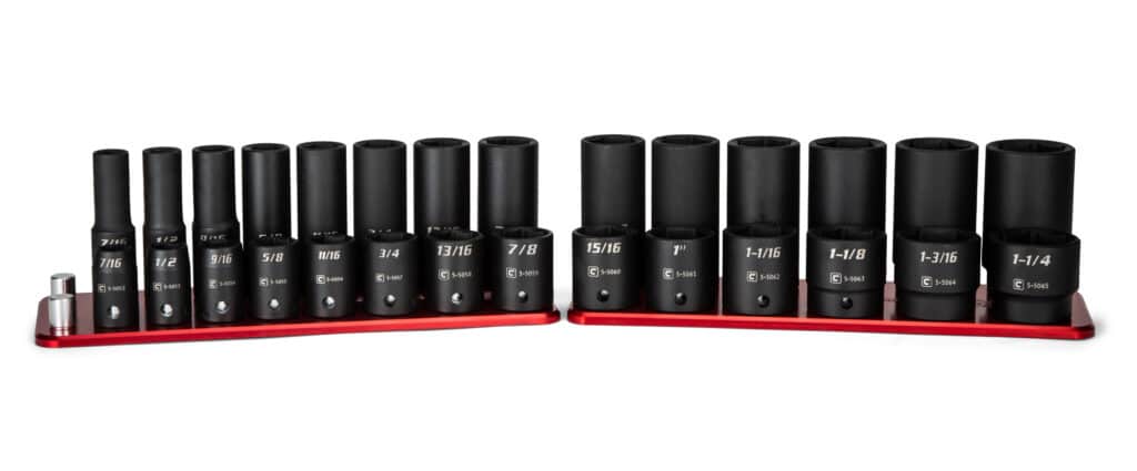 1/2" Dr. Impact Socket Set, Shallow and Deep Sockets
