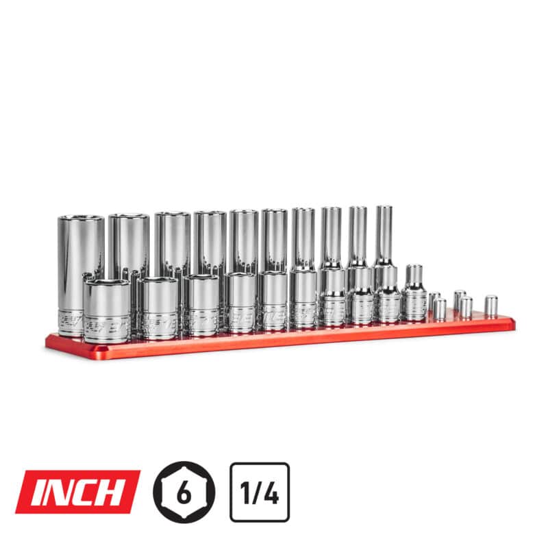 1/4″ 6-Point Master Chrome Sockets Set