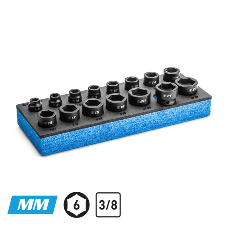 3/8″ Stubby Impact Socket Set