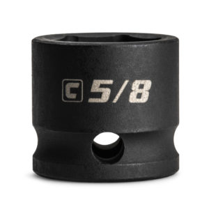 3/8" Drive Stubby Impact Sockets, 6-Point, SAE