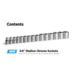 3/8" 6-Point Shallow Chrome Sockets Set