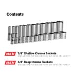 3/8″ 6-Point Master Chrome Socket Set