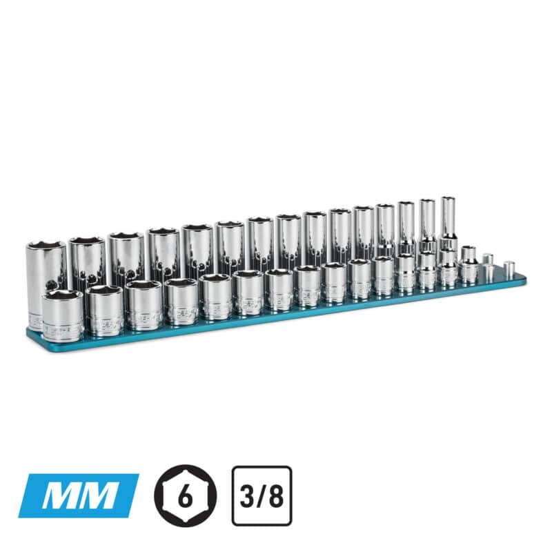 3/8 in. Drive Shallow and Deep Chrome Socket Set