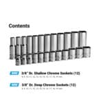 3/8 in. Drive 12-Point Shallow and Deep Socket Set