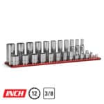 22-Piece 3/8" Drive 12-Point Chrome Socket Set