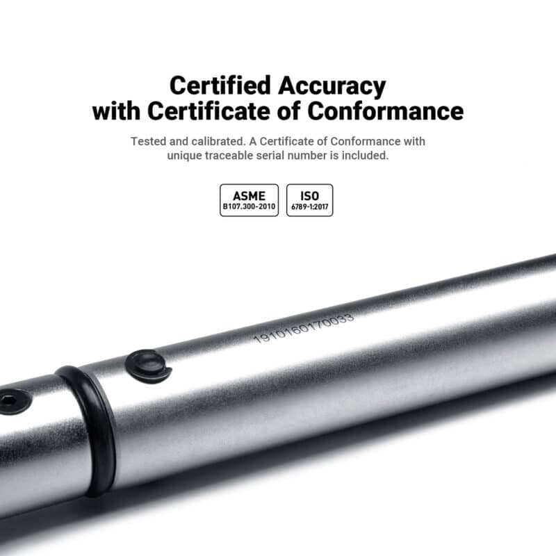 Certified Accuracy with Certificate of conformance