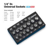 1/4" Dr. Universal Socekts