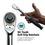 90-Tooth Soft Grip Ratchets