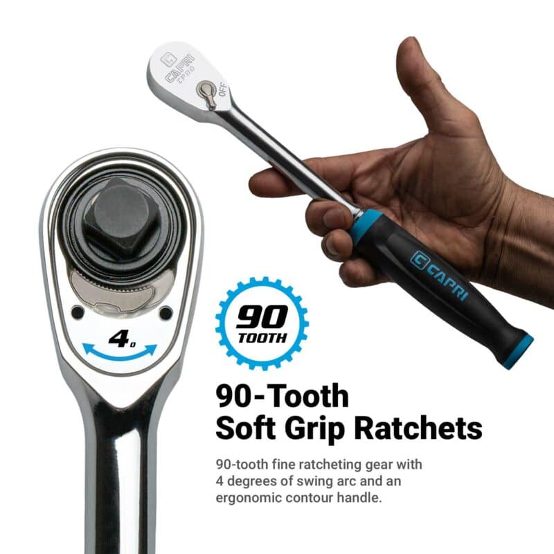 90-Tooth Soft Grip Ratchets