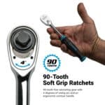 90-Tooth Soft Grip Ratchets