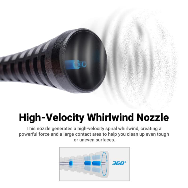 High-Velocity Whirlwind Nozzle