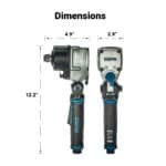 Flex Head Impact Wrench Dimensions