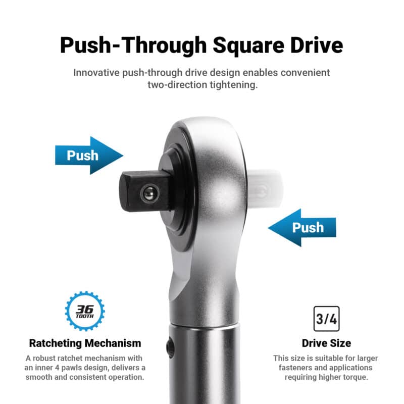 Push-Through Square Drive