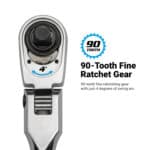 90-Tooth fine ratchet gear