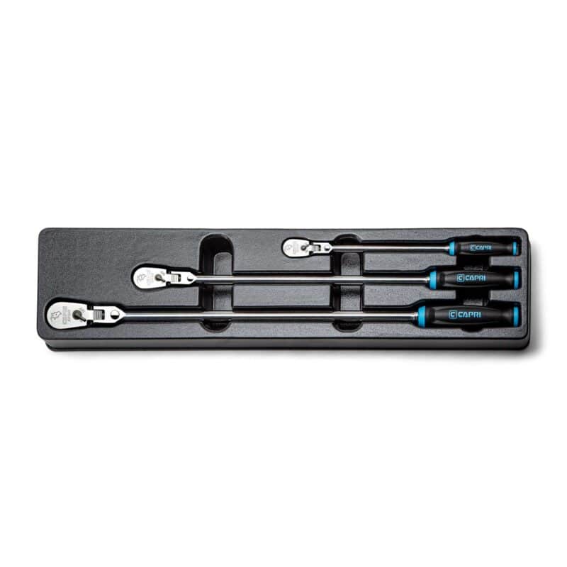 Locking Flex Head Soft Grip Ratchet Set