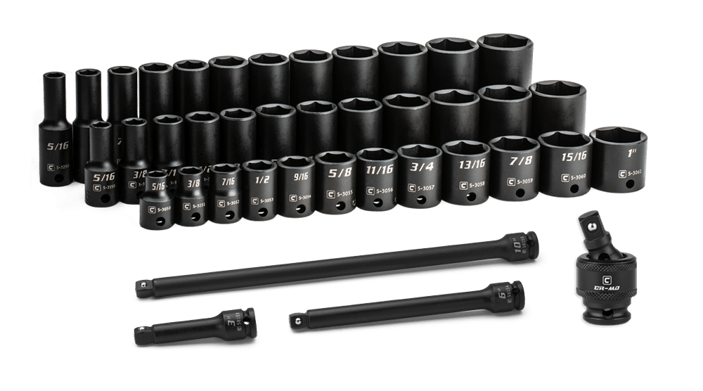 3/8" Drive Ultimate Impact Socket Set, 5/16 - 1"