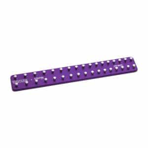 3/8" Drive Premium 2 Row Aluminum Socket Trays Rail, Metric, Purple