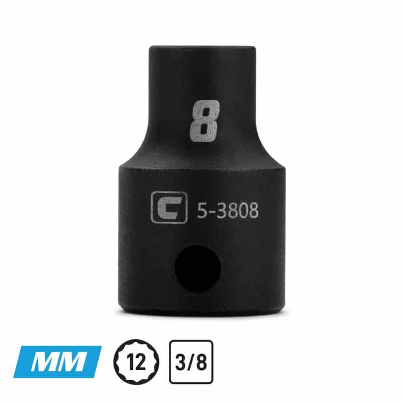 Capri Tools 12 Point Shallow Impact Sockets, Metric