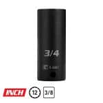 Capri Tools 12 Point Deep Impact Sockets, SAE