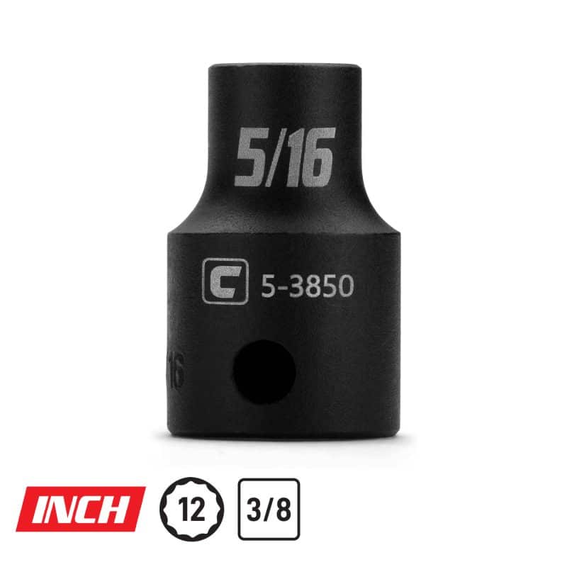 Capri Tools 12 Point Shallow Impact Sockets, SAE