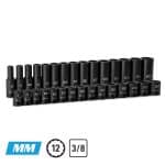 Capri Tools 12 Point Master Impact Sockets, Metric
