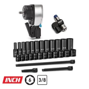 3/8" Drive Palm Air Pro Impact Bundle, SAE